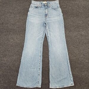 Madewell‎ Womens Size 26 Blue Baggy Flare Denim Jeans Light Wash Loose Relaxed